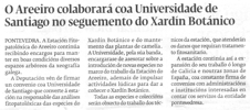O Areeiro colaborar con la Universidad de Santiago en el seguimiento del Jardn Botnico